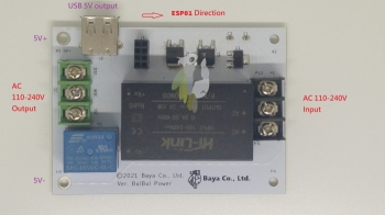 [織夢鳥] 專題實驗 ESP01/S支援Arduino DIY智慧插座 IOT AC USB 5V2A足瓦雙控電源模組
